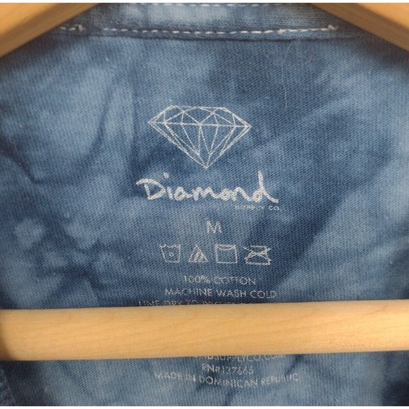 Diamond Supply Co Tie Dye Distressed Palm Trees Sunset Skate Blue T-Shirt Mens M - Picture 4 of 4